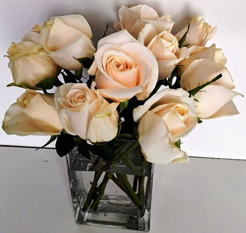 White Floral Arrangement - KJ Paula Gift Baskets