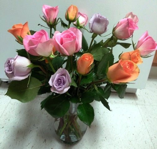 Mix Color Roses Arrangement - KJ Paula Gift Baskets