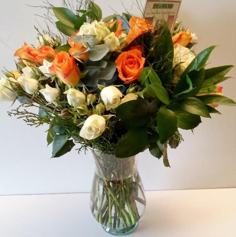 Thank You Flower Arrangement Realtor Gift Basket - KJ Paula Gift Baskets