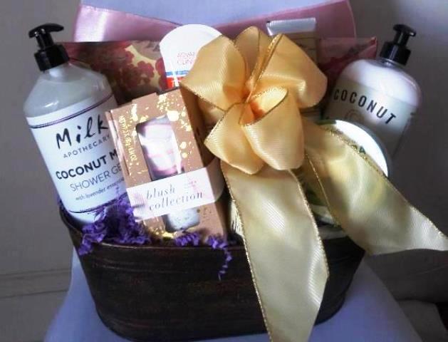 This luxury spa gift basket is Available in Boston, Milton, Canton, Randolph, and Brookline Massachusetts for delivery