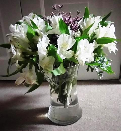 White Lilly for Sympathy Delivery in Boston MA. - KJ Paula Gift Baskets