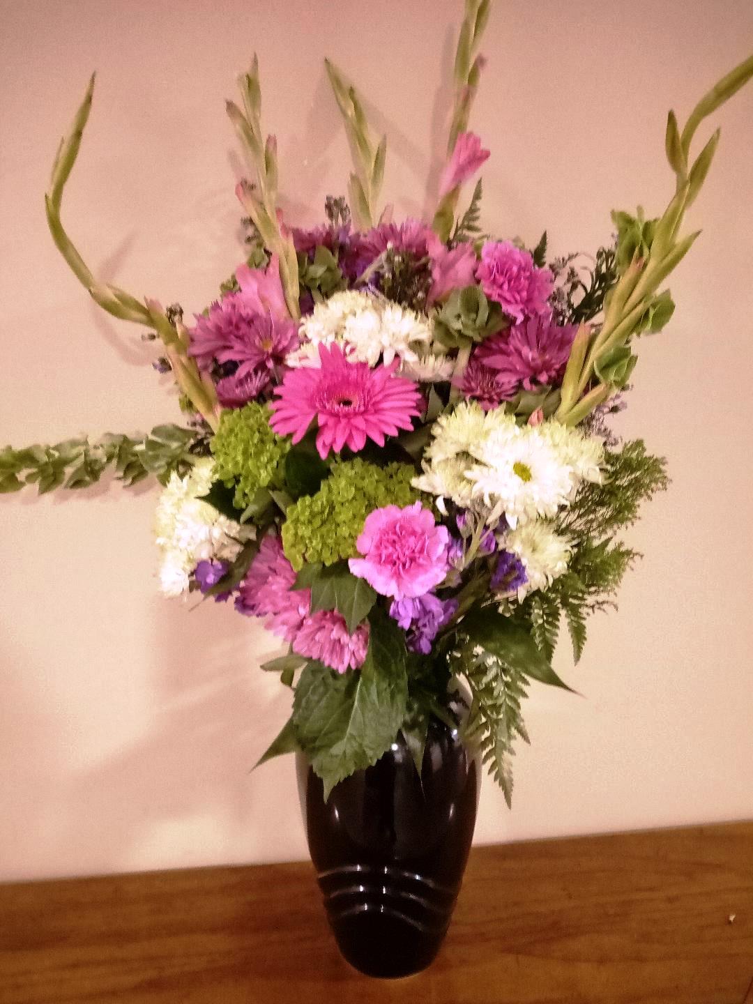 Sympathy Flower Arrangement - KJ Paula Gift Baskets 