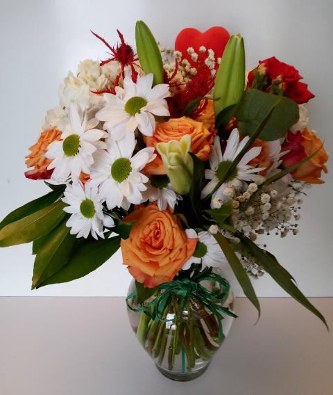 Sympathy Flower Arrangement Boston - KJ Paula Gift Baskets