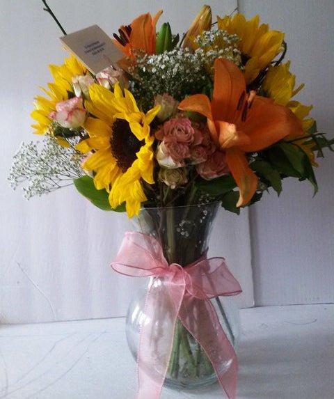 Sympathy Flower Arrangement Boston - KJ Paula Gift Baskets
