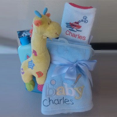 "Newborn Baby Steamboat-Themed Gift Basket with Essentials | Boston Delivery | KJ Paula"