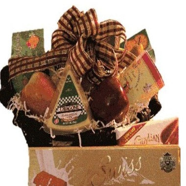 Fruits, Cheese, and Snacks Gift Basket